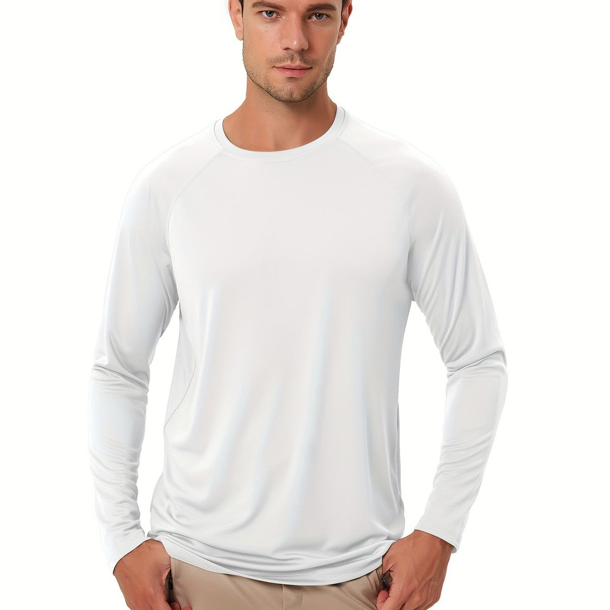Men's UPF 50 Sun Protection Shirt Active Quick Dry Long Sleeve Rash Guard