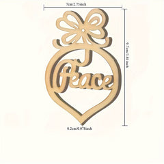 6pcs Wooden Ornaments For Christmas Tree - Holiday & Wedding