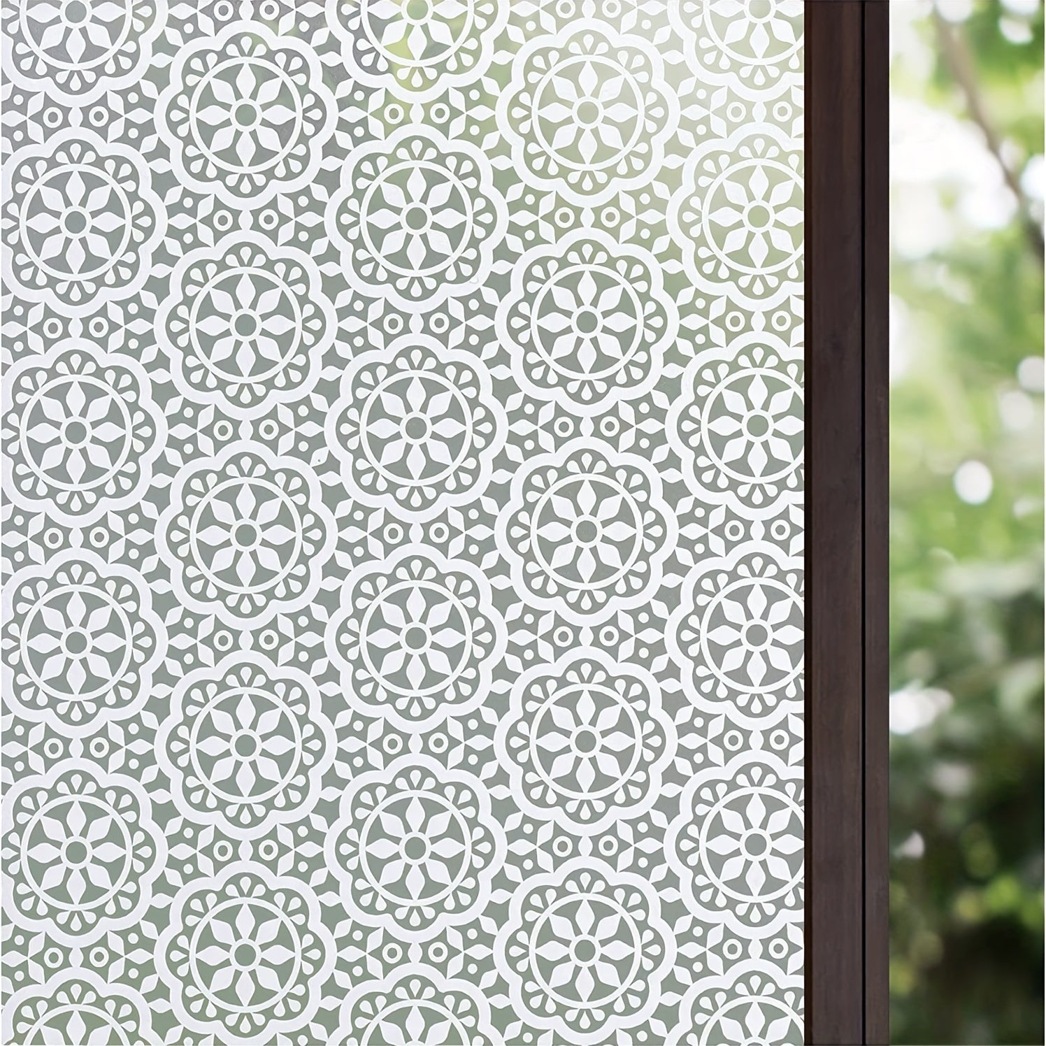 Decorative Privacy Window Film Static Cling Vinyl Anti UV Stained Glass Effect