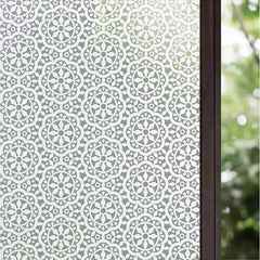 Decorative Privacy Window Film Static Cling Vinyl Anti UV Stained Glass Effect