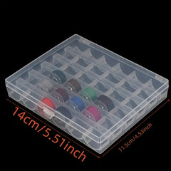 36 Grids Plastic Bobbin Organizer Case Sewing Storage Box