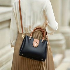ZOOLER Buckle Decor Handbag Leather Crossbody Bag Women's
