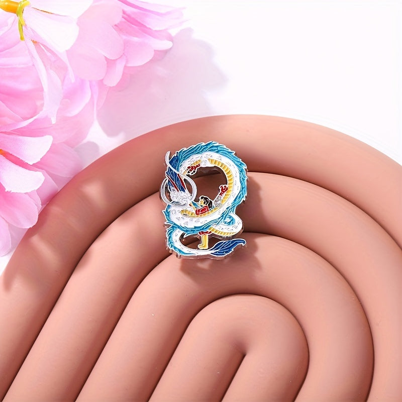 1pc Cartoon Brooch Pin Anime Dragon Pattern Brooch Pin Creative Accessories