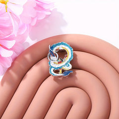 1pc Cartoon Brooch Pin Anime Dragon Pattern Brooch Pin Creative Accessories