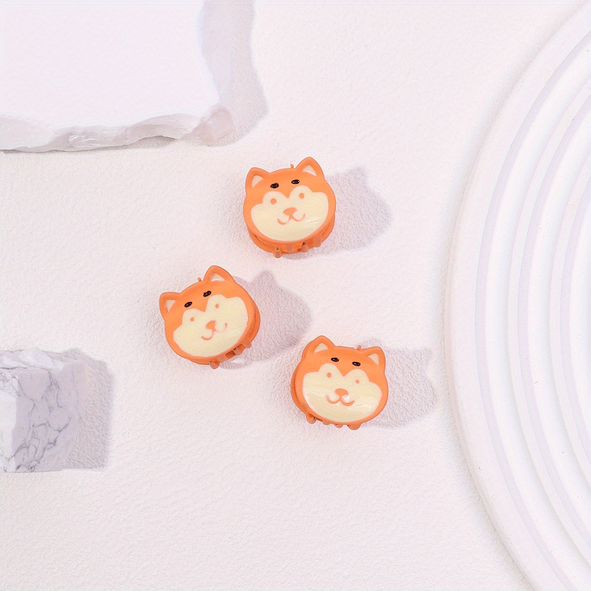 3pcs Mini Dog Hair Claw Clip Cartoon Decor Non-slip Sweet Hair Claw