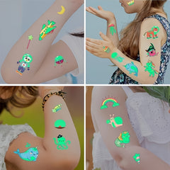 Luminous Herbal Tattoo Stickers Unicorn Dinosaur