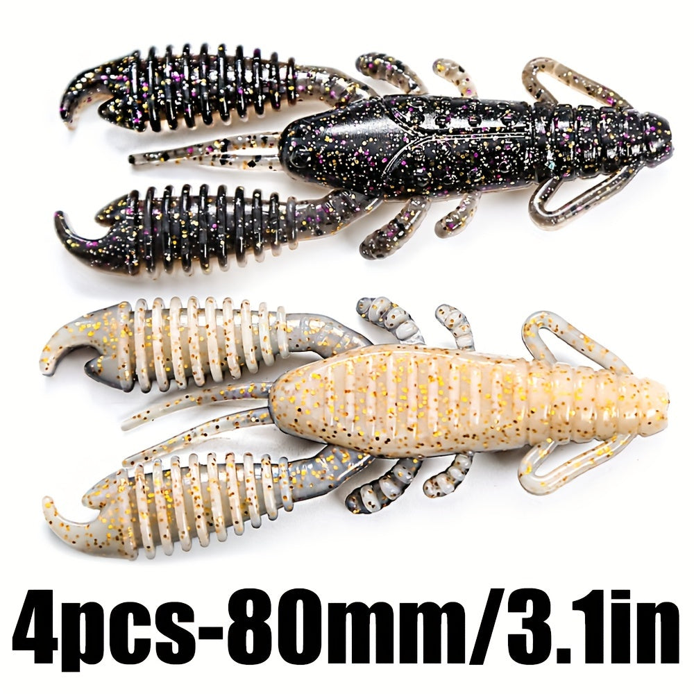 4pcs 7.5g Shrimp Crankbait Fishing Lure Wobbler for Bass Perch