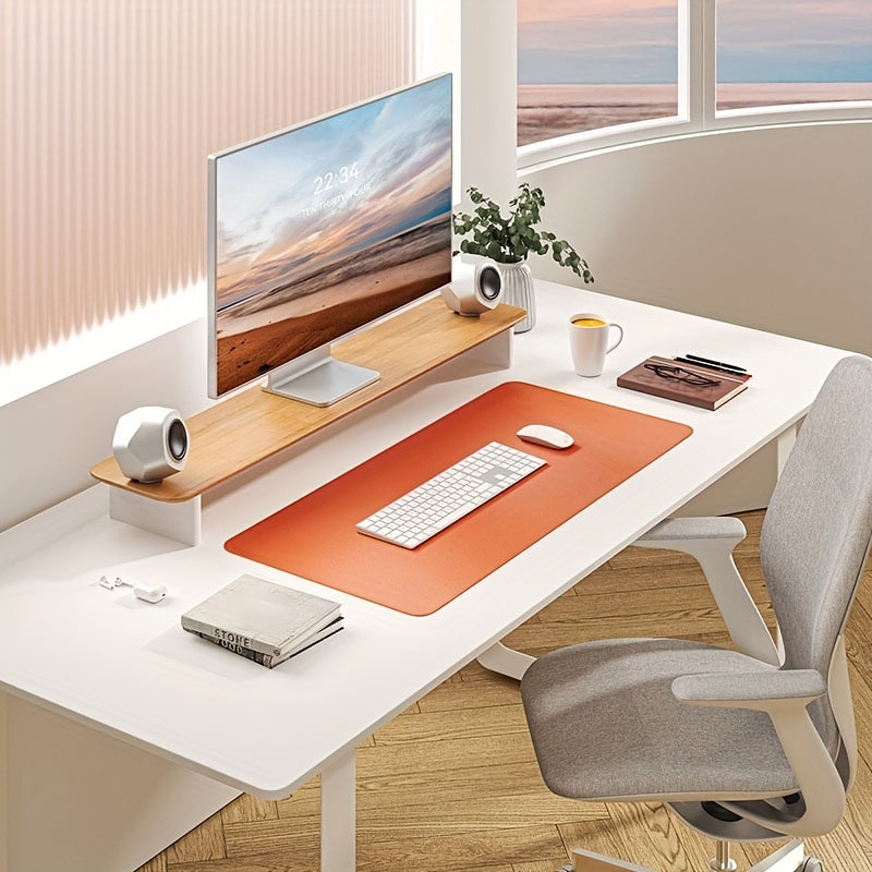 Faux Leather Desk Pad Protector Mouse Pad Waterproof Desk Writing Pad