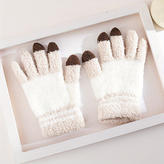 Knitted Touch Screen Gloves Winter Warm Thickened