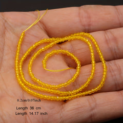 Natural Semi Precious Stone Yellow Spinel Bead 10mm Length