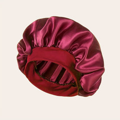 Wide Elastic Band Satin Sleep Cap for Women Night Sleeping Head Cover