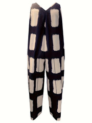  Tie Dye Chain V-Neck Jumpsuit