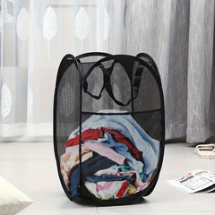 Portable Pop Up Mesh Laundry Hamper with Durable Handles