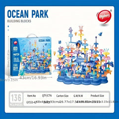 DIY Ocean Coral Building Blocks Flower Arrangement Puzzle