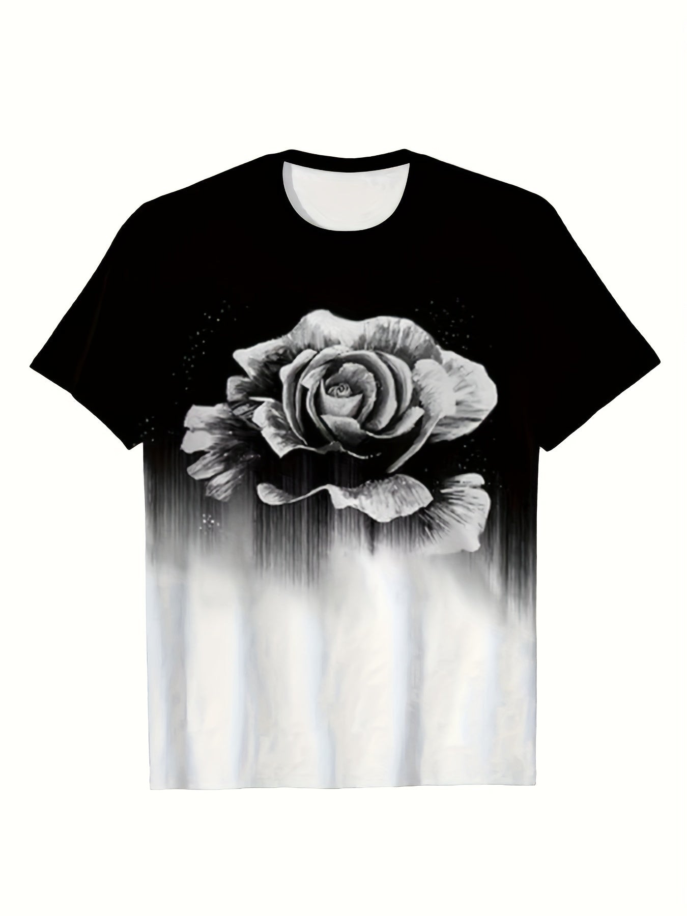 Breathable Flower Print Short Sleeve T shirt Girls Spring Summer Gift