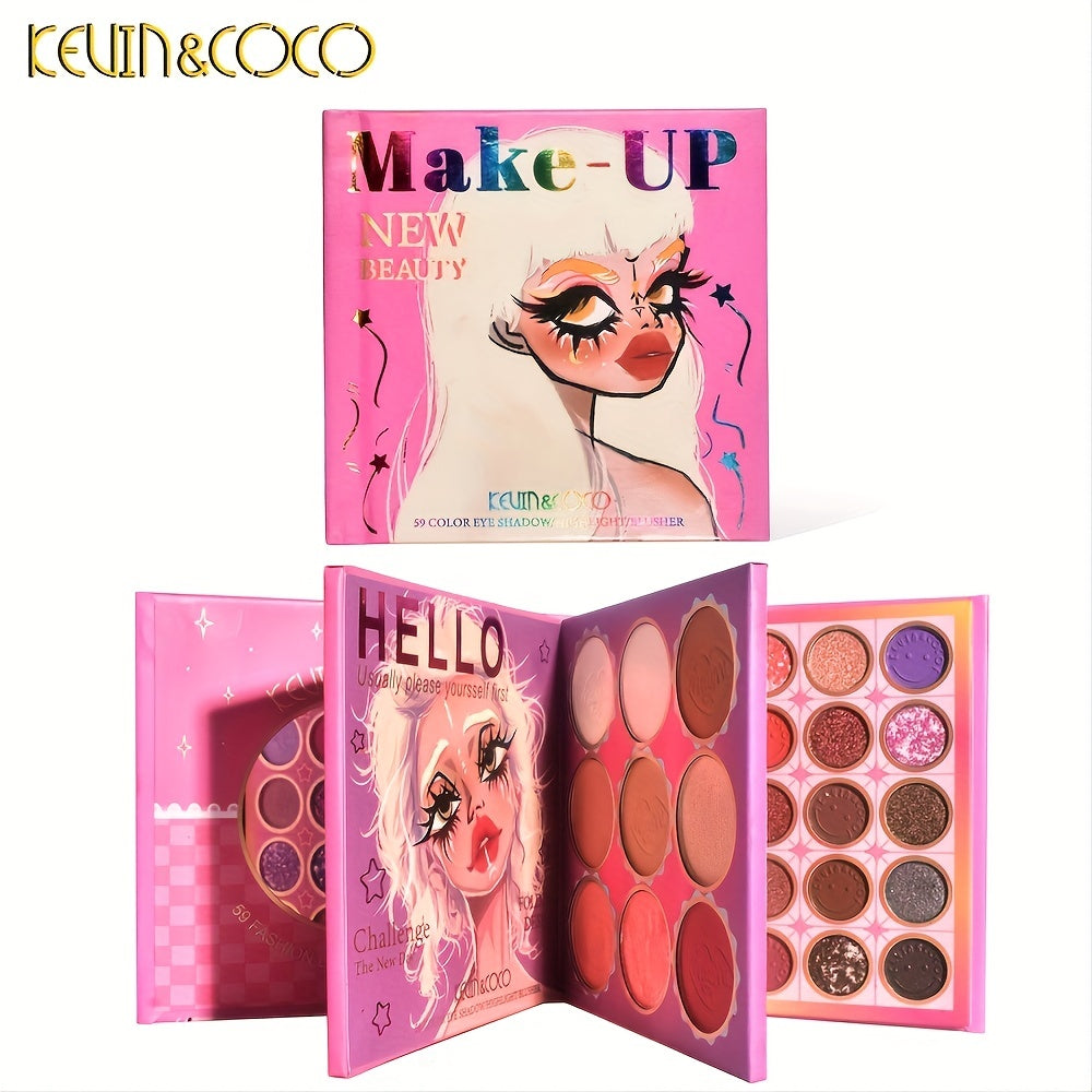 3-Layered Eyeshadow Palette with Matte, Pearl and Earth Tones