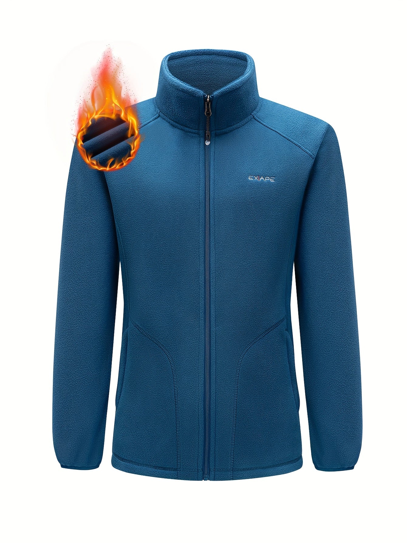 Men's Warm Fleece Stand Collar Jacket for Outdoors