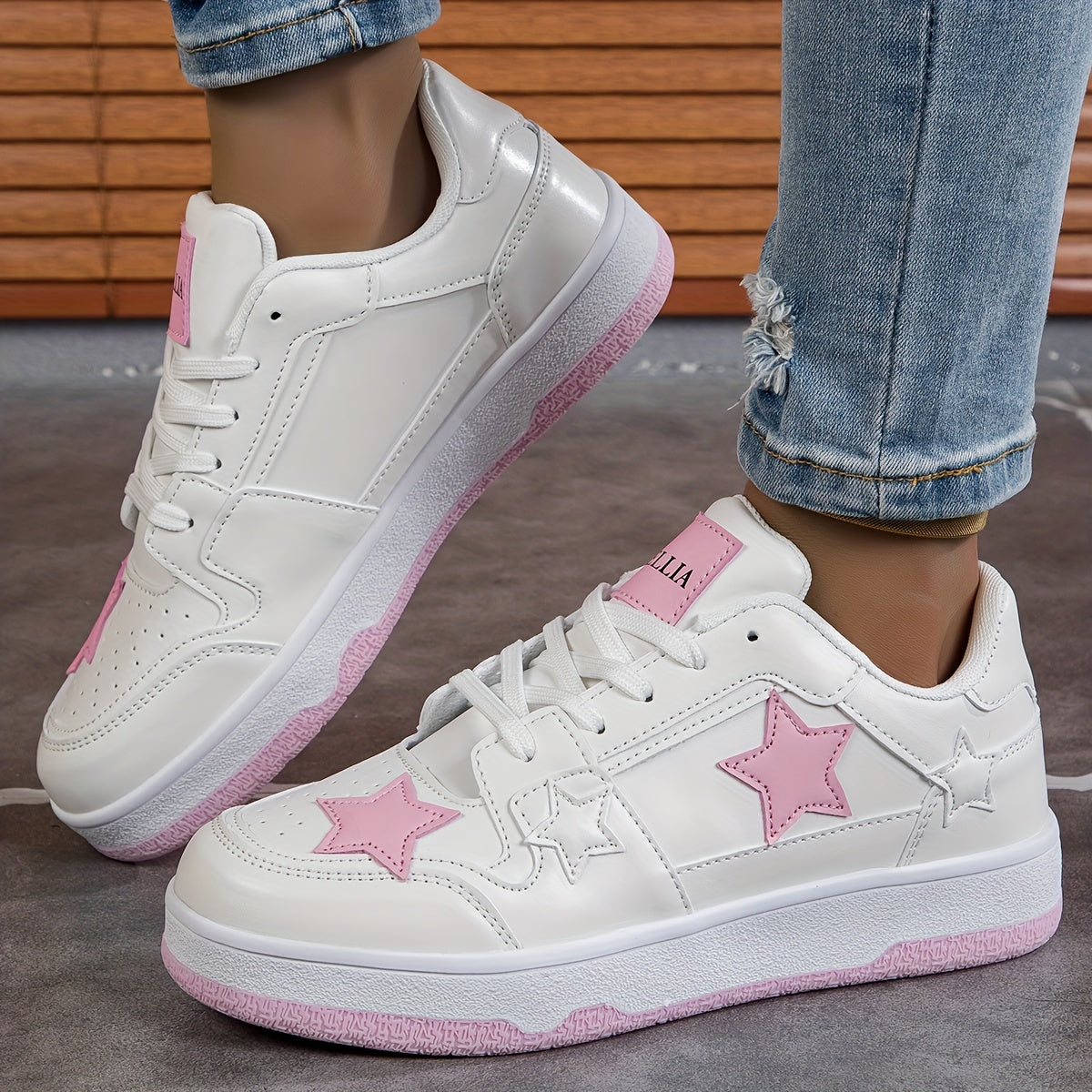 Star Pattern Board Shoes Women's Casual Anti Slip Sport Shoes