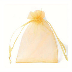 10pcs Organza Bags Drawstring Gift Bags Transparent Jewelry Holiday Party Bags