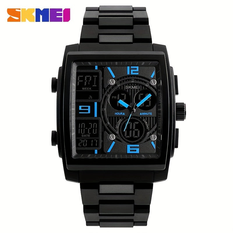 LED Square Quartz Watch Multifunctional Waterproof Outdoor Casual