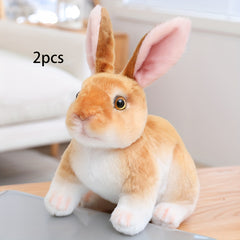 2 Pack Squatting Rabbit Plush Toys 7 9 Polyester Stuffed Animals Assorted Colors