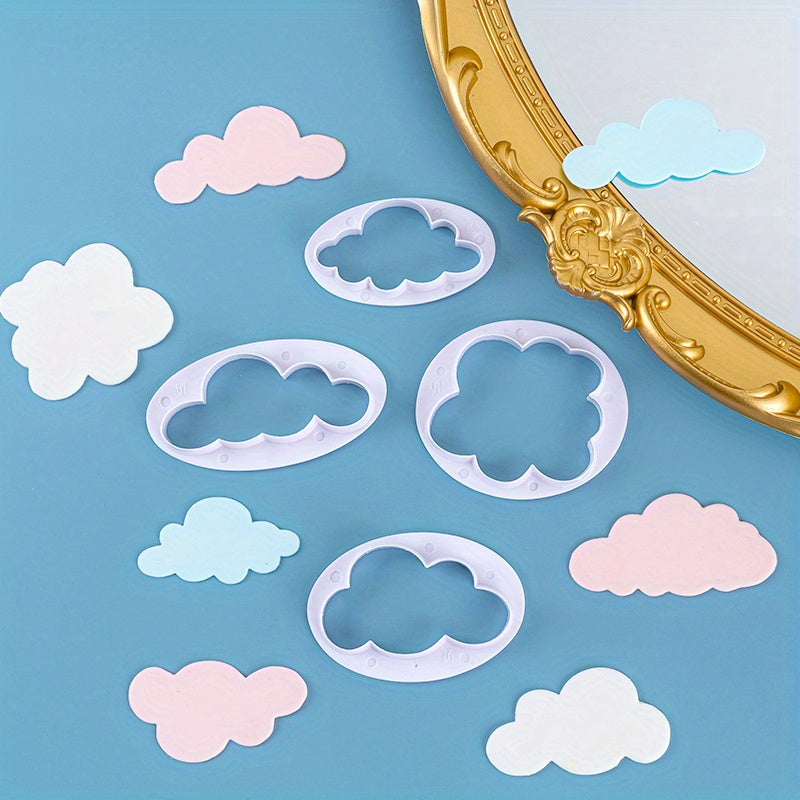 5pcs Cloud Biscuit & Chocolate Mold Set Kitchen Cake DIY Baking Utensils