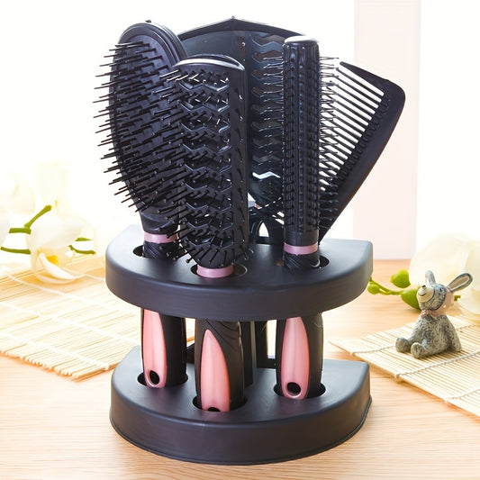 5pc Hair Styling Kit w/ Scalp Massager, Detangling Brush, Comb & Mirror