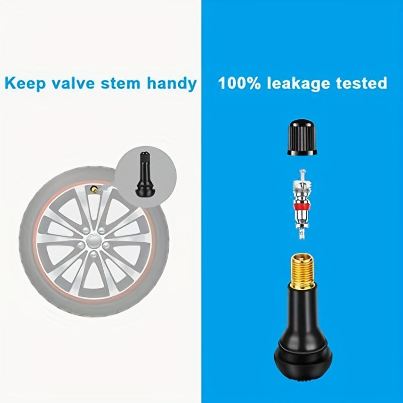 5pcs TR412 Short Tire Valve Stems for Standard Vehicle Tires