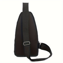 Men's Canvas Crossbody Chest Bag Secure Sporty & Stylish