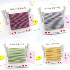 20pcs Solid Hair Tie Elastic Ponytail Holder Hair Accessories For Women Girls