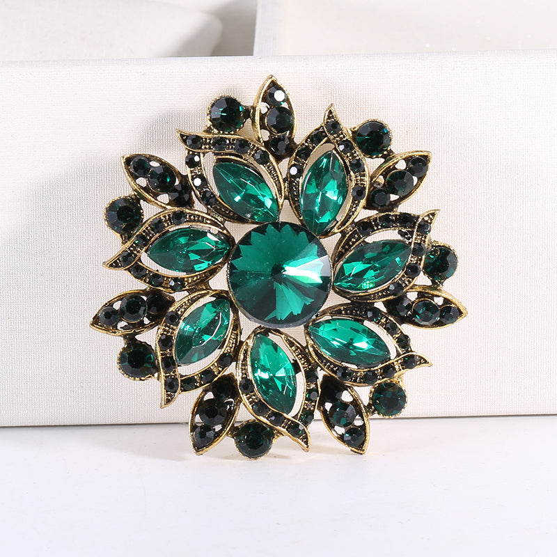 Rhinestone Floral Brooch Women's Accessories Fine Jewelry