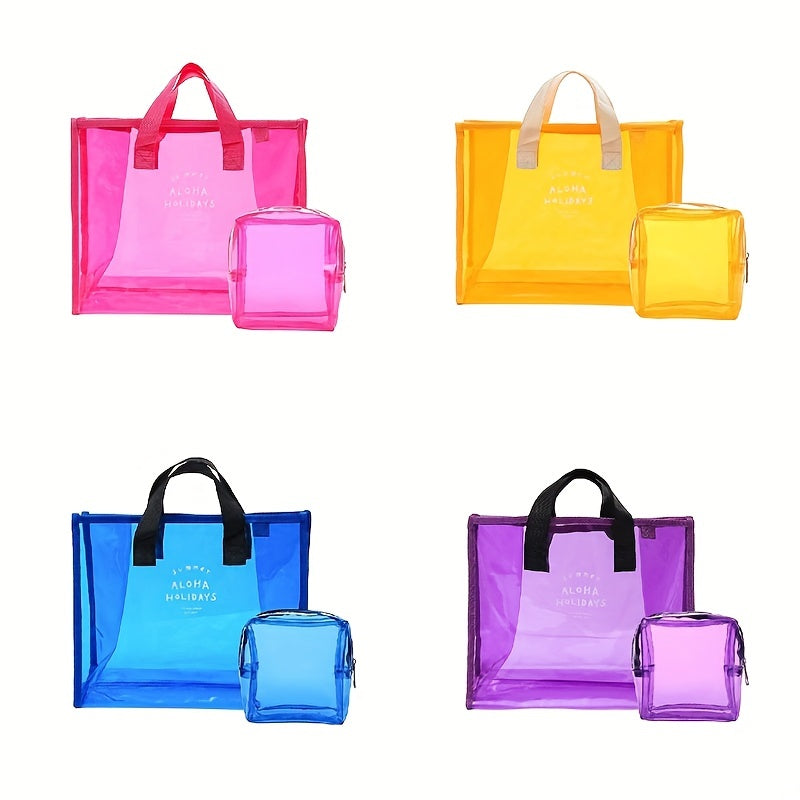 Transparent Portable Bag Sets Waterproof Versatile Storage Beach