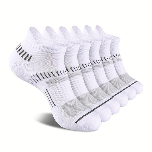 6 Pairs Men's Running Ankle Socks Deodorant Thickened Sports Non Slip