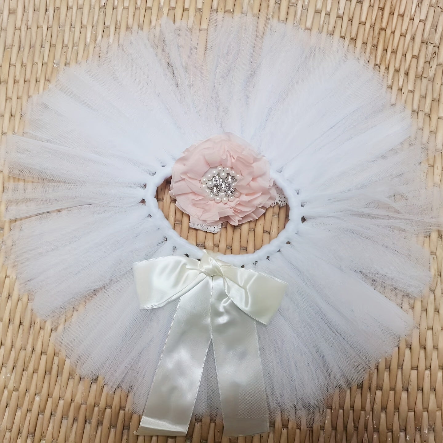 Infant Baby Girls Tutu Skirt & Headband Set for Photoshoots