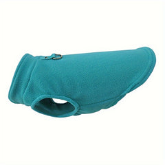 Cozy Fleece Dog Jacket with Leash Attachment for Small Dogs