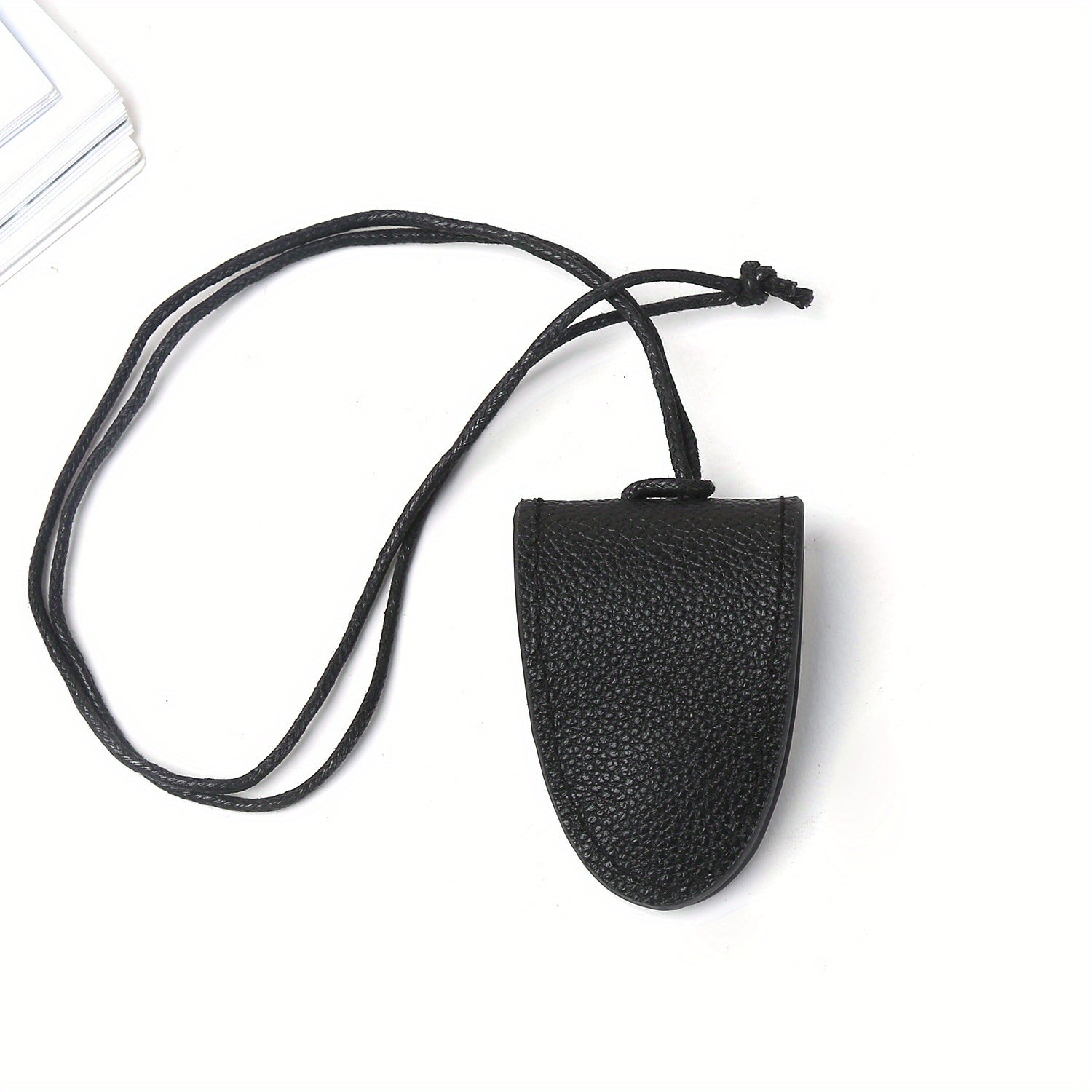 PU Leather Hanging Glasses Holder Clip Litchi Embossed Sun Glasses Storage