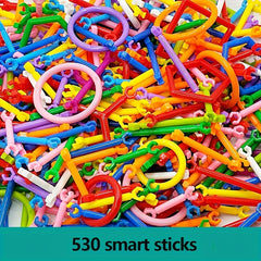 530pcs Building Blocks Magic Wand Set Assorted Colors & Shapes