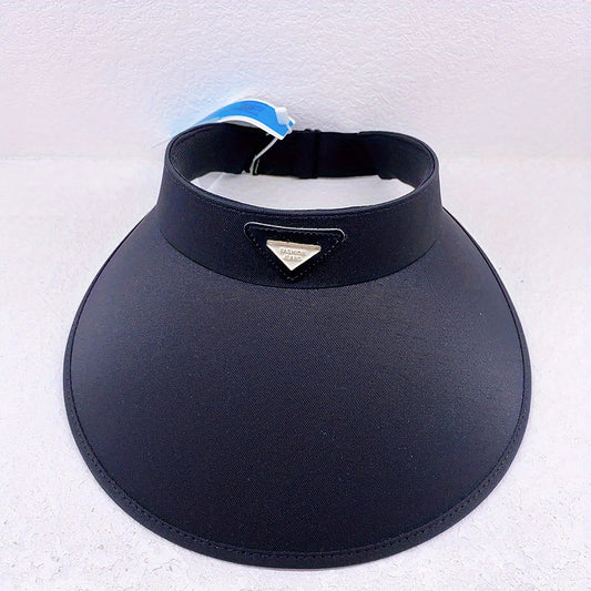 Triangle Patch Sun Visor Hat Large Brim UV Protection Sports Hat