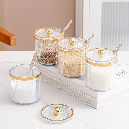 Creative Seasoning Pot with Lid for Kitchen Spice Storage