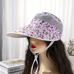 Floral Mesh Sun Hat UV Protection Baseball Cap