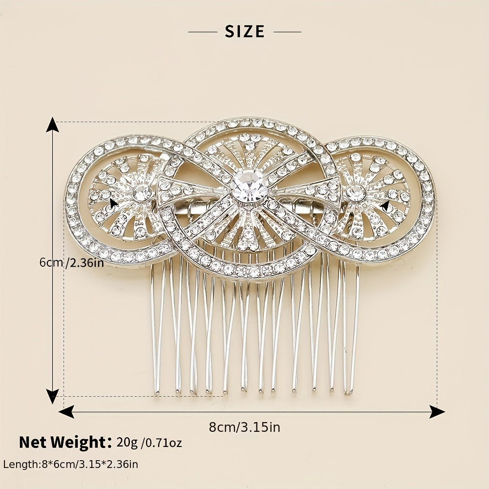 Bridal Rhinestone Hair Comb Head Jewelry for Wedding