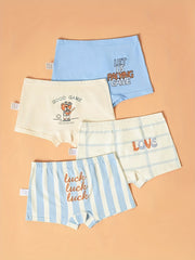 4pcs Boys Teen Cartoon Boxer Briefs Clothes