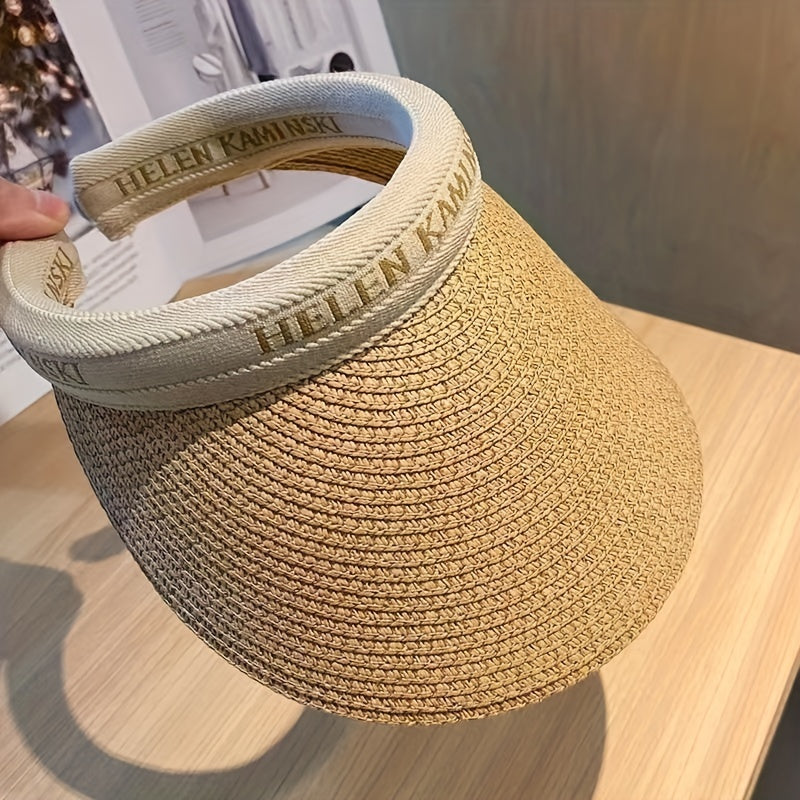 Straw Empty Top Hat Sun Hat For Women Men