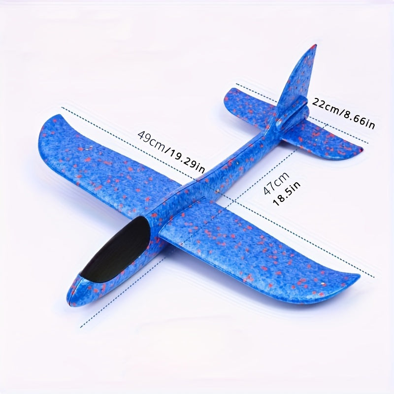 Colorful Hand Thrown Foam Glider Toy Aircraft Flat Flight Modes