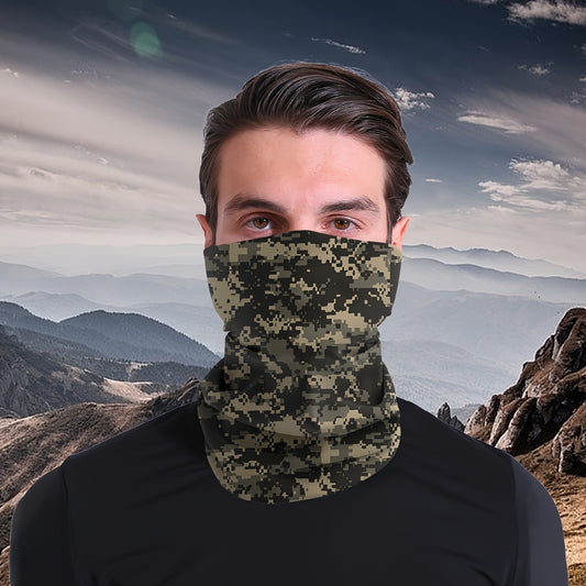 Vintage Geometric Pattern Face Protector for Outdoor Activities