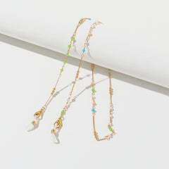 Colorful Crystal Glasses Chain Beaded Mask Chain Alloy Glasses Holder