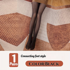Plush Lined Tights Opaque High Waist Thermal Elastic Leggings