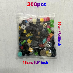 100 Pcs Car Plastic Fastener Nylon Rivets Door Nail Inner Plate