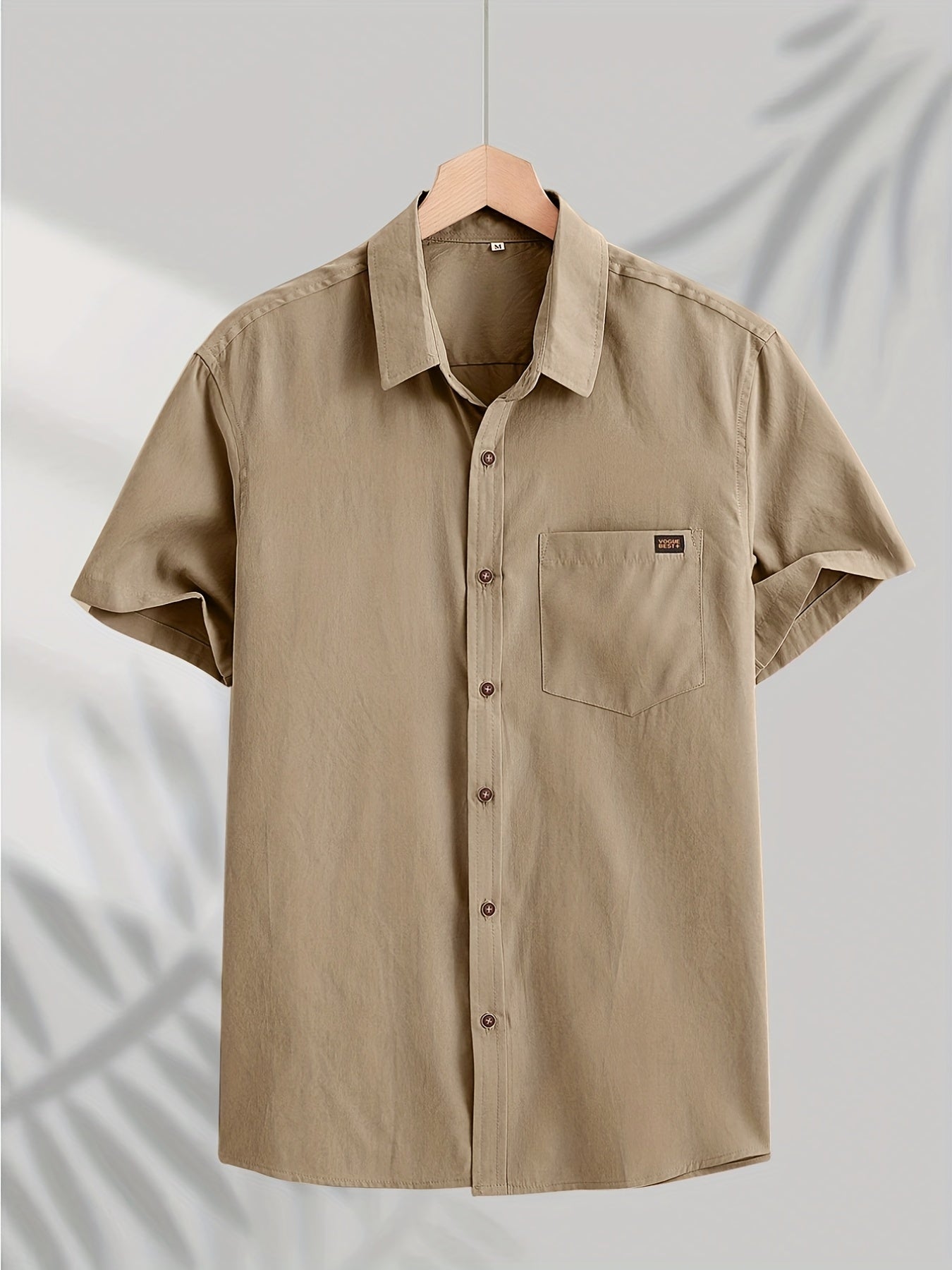Men's Casual Short Sleeve Button-down Shirt