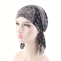 Paisley Print Turban Breathable Bandana Vintage Head Wrap